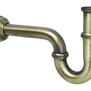 Siphon décoratif P-Trap G5/4 X 32mm Laiton antique | Garantie 2 Ans