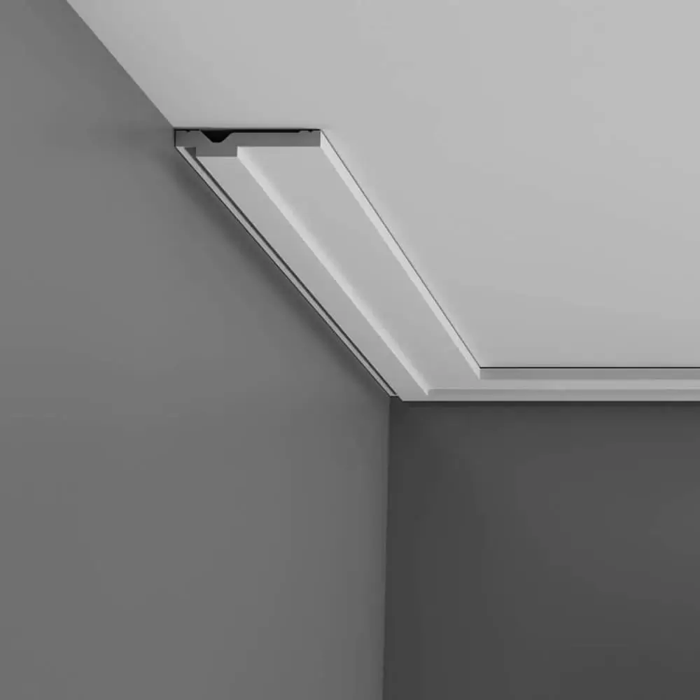 Stuckleiste CX161 weiß | 69 x 13 x 2000 mm avec système de verrouillage