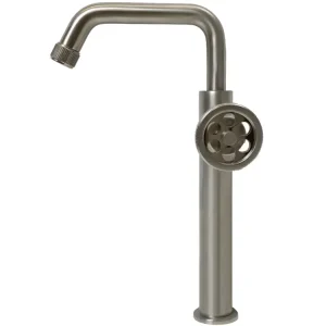Indus mitigeur lavabo haut façon inox pour Famille de 4 Personnes