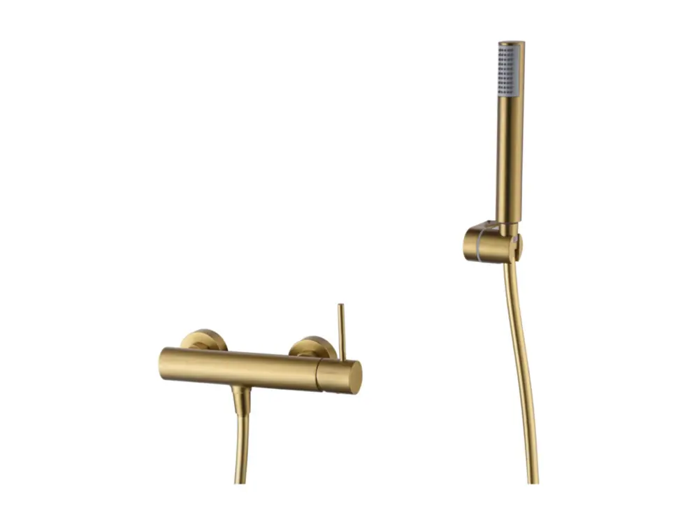 Mitigeur de Douche anti-calcaire Or Brossé IMEX MONZA BDM039-5OC Capacité 4000 Litres