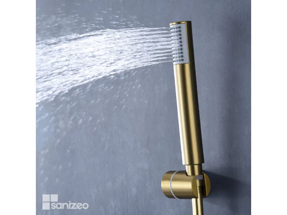 Mitigeur de Douche anti-calcaire Or Brossé IMEX MONZA BDM039-5OC Capacité 4000 Litres
