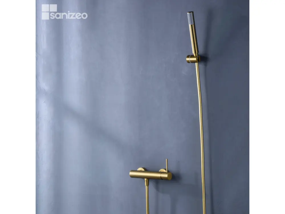 Mitigeur de Douche anti-calcaire Or Brossé IMEX MONZA BDM039-5OC Capacité 4000 Litres