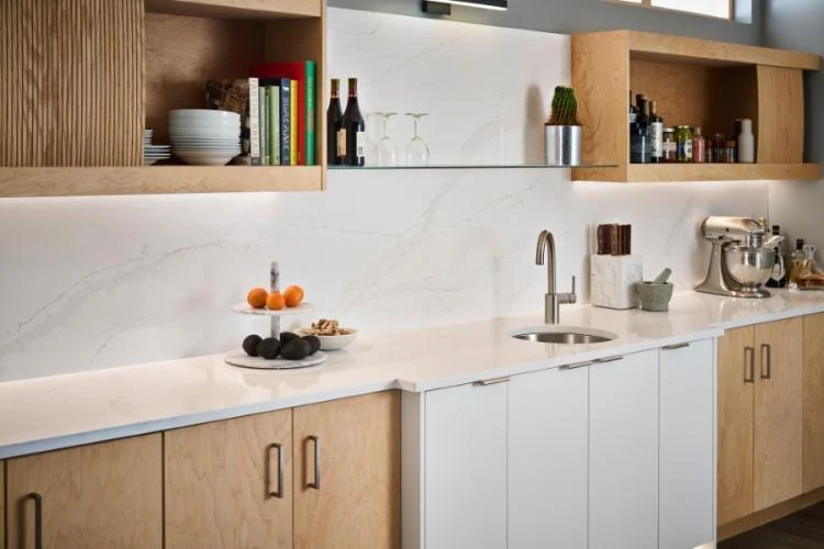 Comptoir en Quartz 2cm - 3cm LXHA Calacatta Suprema 63X130 avec Garantie Fabricant