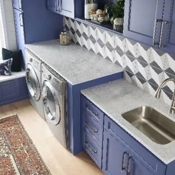 Comptoir Quartz 2cm - 3cm LXHA Encore Brossé 63x130 po Réduction du Chlore