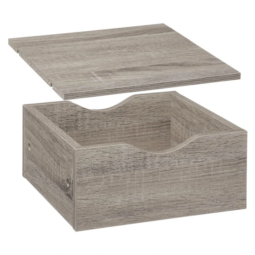 Équerre décorative 5five - tiroir et étagère 31cm "mix n modul" effet chêne gris