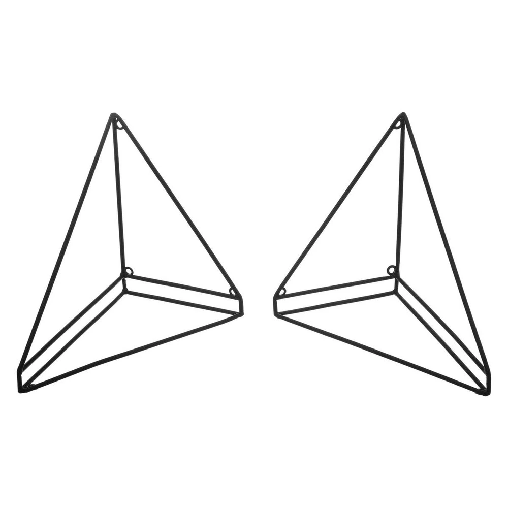 Support en L 5five - 2 équerres "twinfix" noir métal filaire