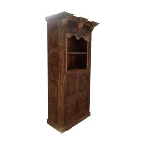 Étagère en bois marron 99x53x217h pour Meuble TV