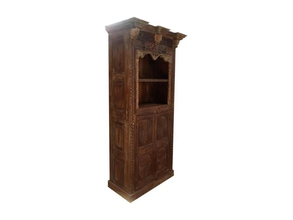 Étagère en bois marron 99x53x217h pour Meuble TV