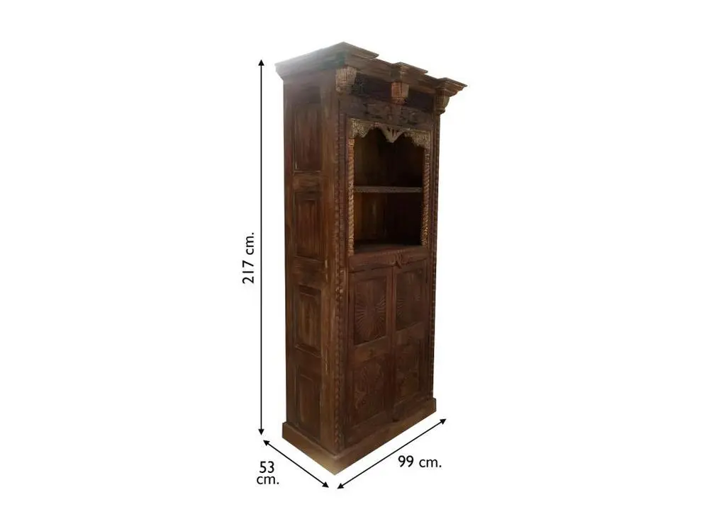 Étagère en bois marron 99x53x217h pour Meuble TV