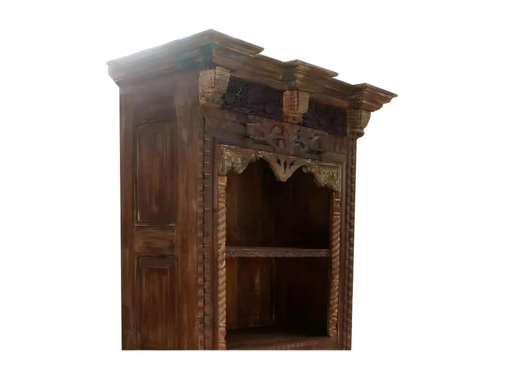 Étagère en bois marron 99x53x217h pour Meuble TV