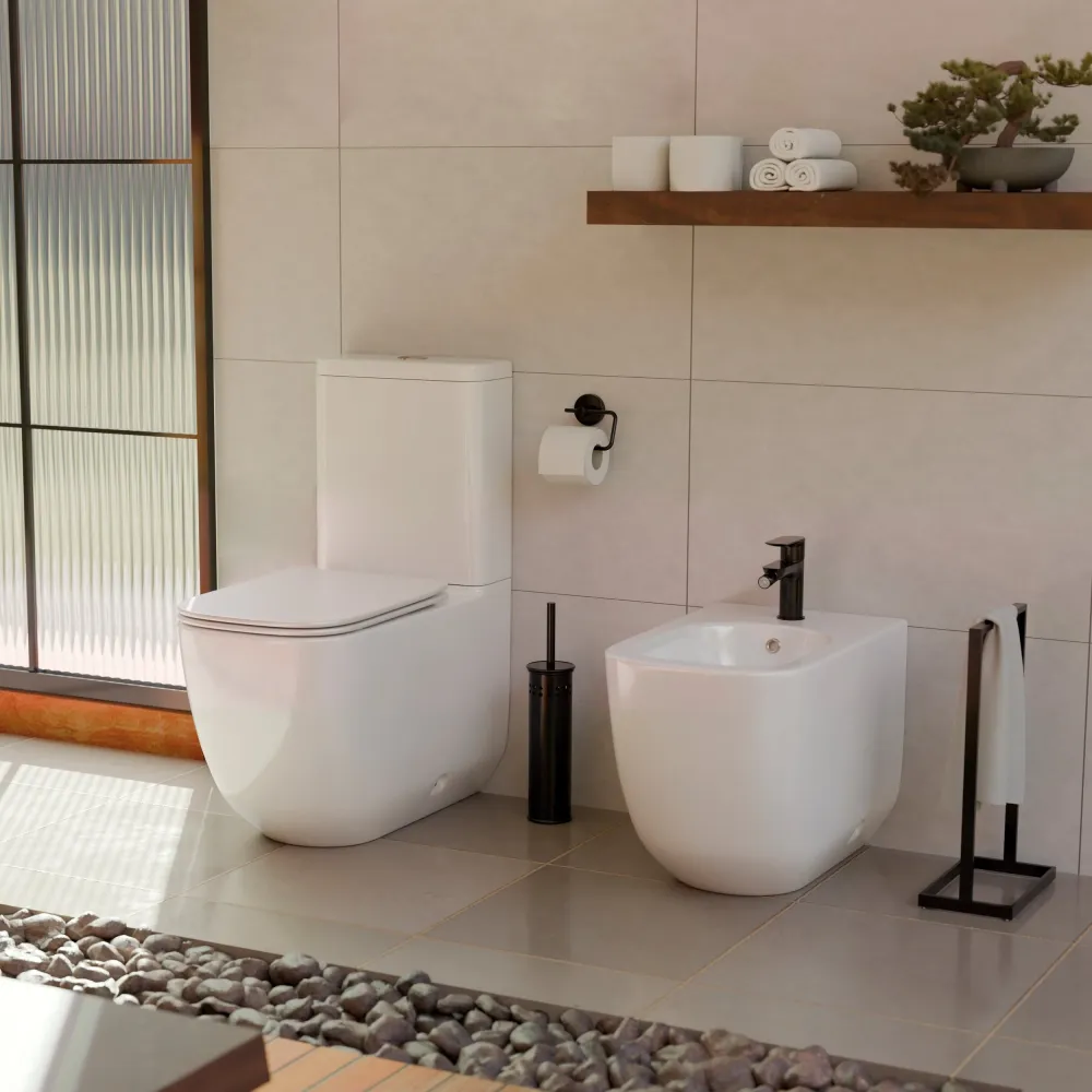 Résistant à la Corrosion WC avec chasse d'eau Zen