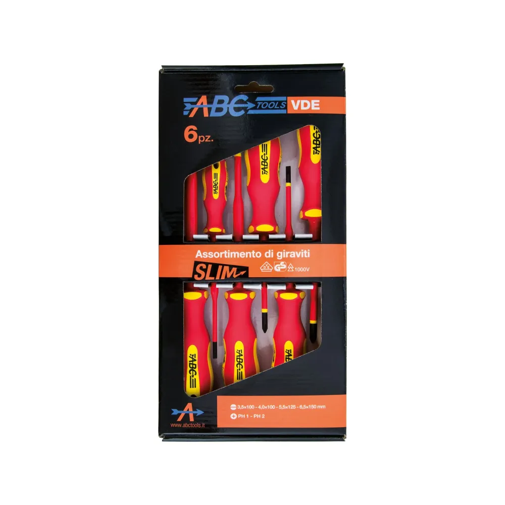 SERIE DI GIRAVITI PER ELETTRICISTI ABC TOOLS M71017260