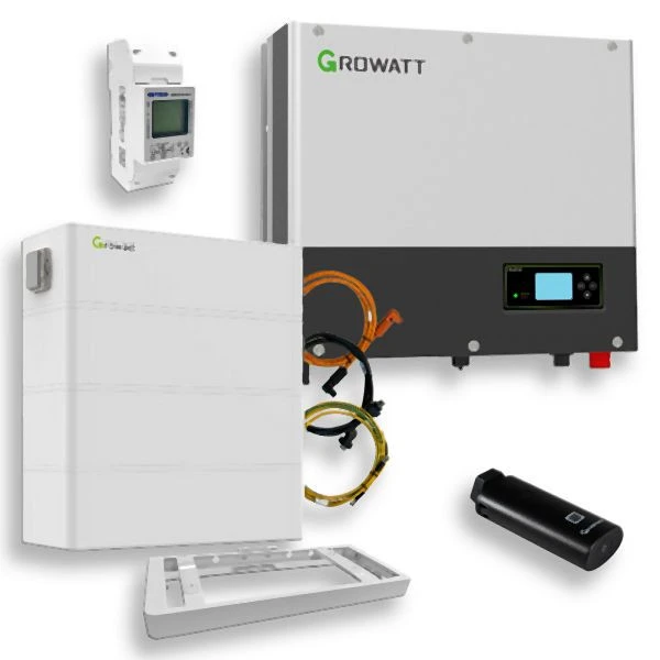 Kit de mise à niveau Offgridtec Growatt 768 kWh pour réseaus photovoltaïques existants Onduleur hybride triphasé SPA 5000...