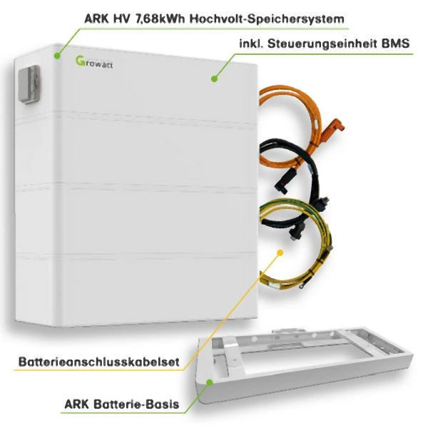 Kit de mise à niveau Offgridtec Growatt 768 kWh pour réseaus photovoltaïques existants Onduleur hybride triphasé SPA 5000...