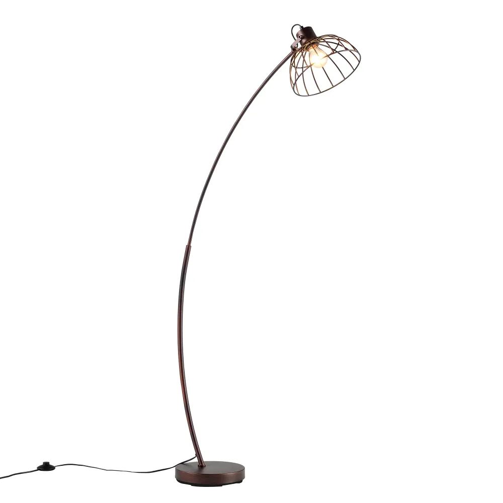 Détecteur de mouvement Lampadaire lampe lumière luminaire portsmouth avec abat-jour grillagé E27 hauteur 160 cm rouille 03...