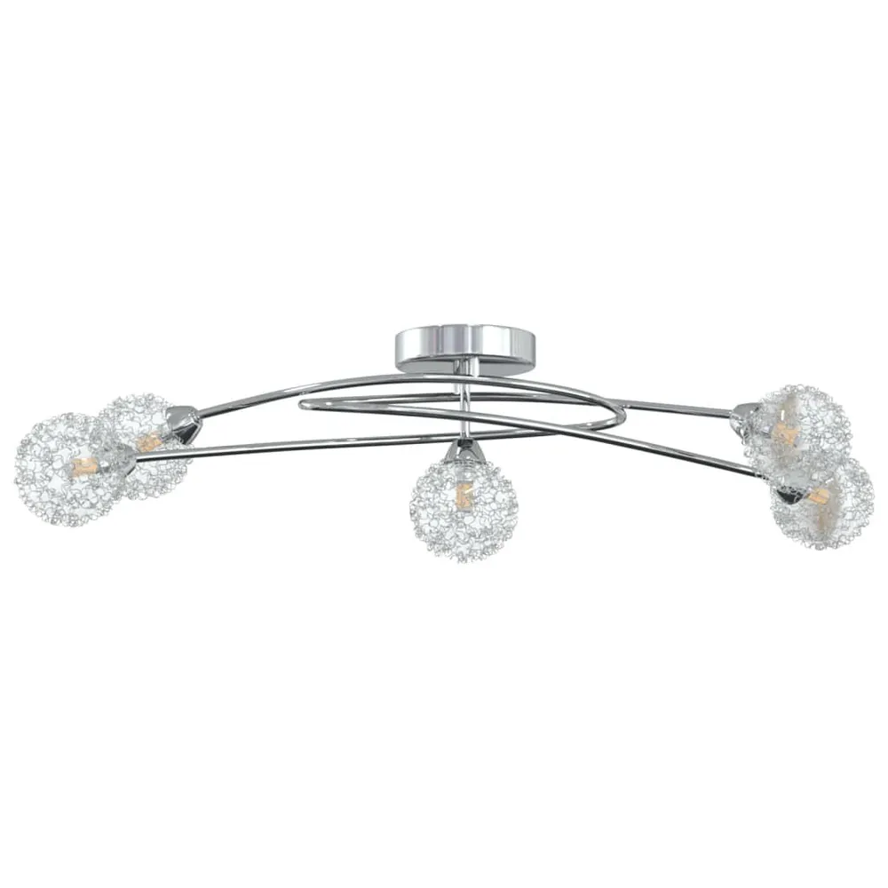 Détecteur de mouvement Plafonnier avec abat-jour en maille métallique pour 5 LED G9