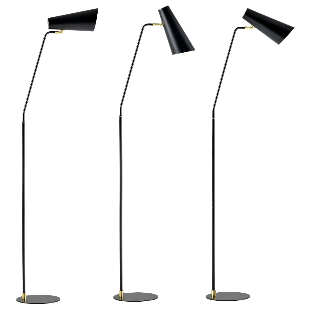Lampadaire lampe lumière luminaire abat-jour réglable E27 hauteur 160 cm noir 03_0007301 avec protection IP44