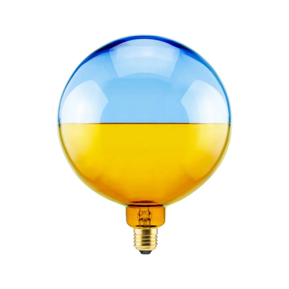 SEGULA LED-Globe Illusion, E27 G190 bleu/ambre 6W 1.900K pâle