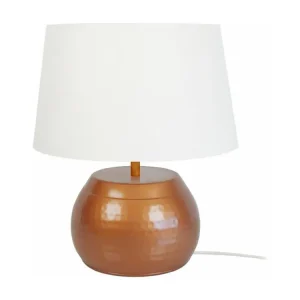 Étanche IP65 Lampe de chevet globe, métal cuivre 37 cm.