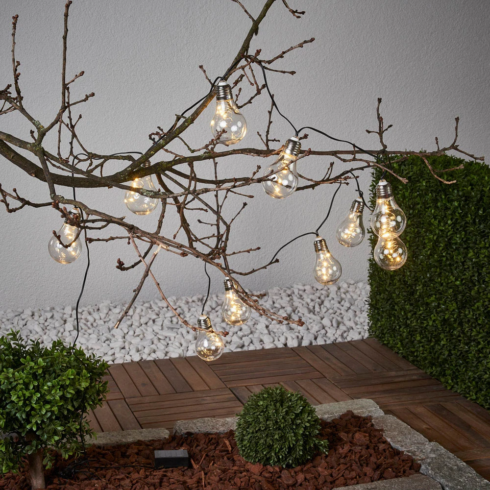 Guirlande lumineuse LED Glow, évidente, blanc chaud, 190 cm de étendu