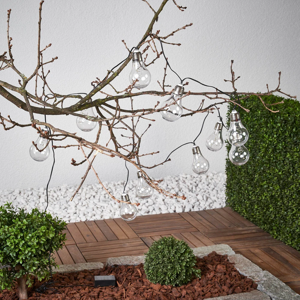 Guirlande lumineuse LED Glow, évidente, blanc chaud, 190 cm de étendu