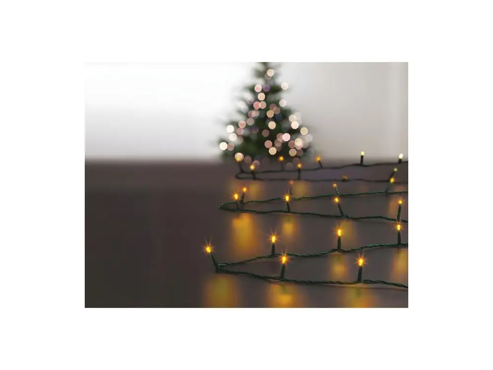 Guirlande lumineuse pour Extérieur configurable 7 mètres 96 LED Blanc chaud avec 8 jeux de lumière