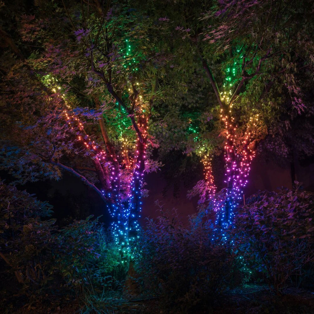 Guirlande lumineuse Twinkly RVB, noir, 400 flammes 32m en acier galvanisé
