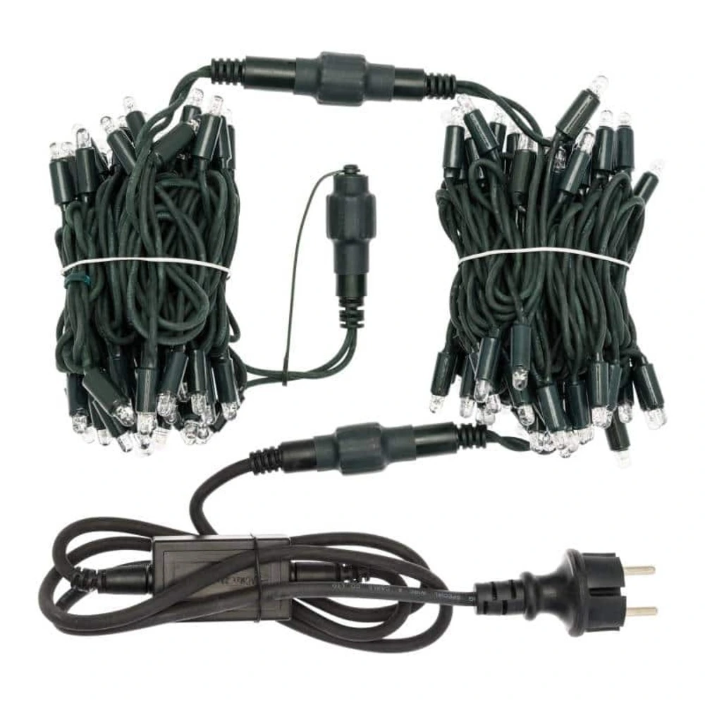 Guirlande multiflash 10m extérieur 120 maxiled blanc doux prolongeable 230v ip67 lotti
