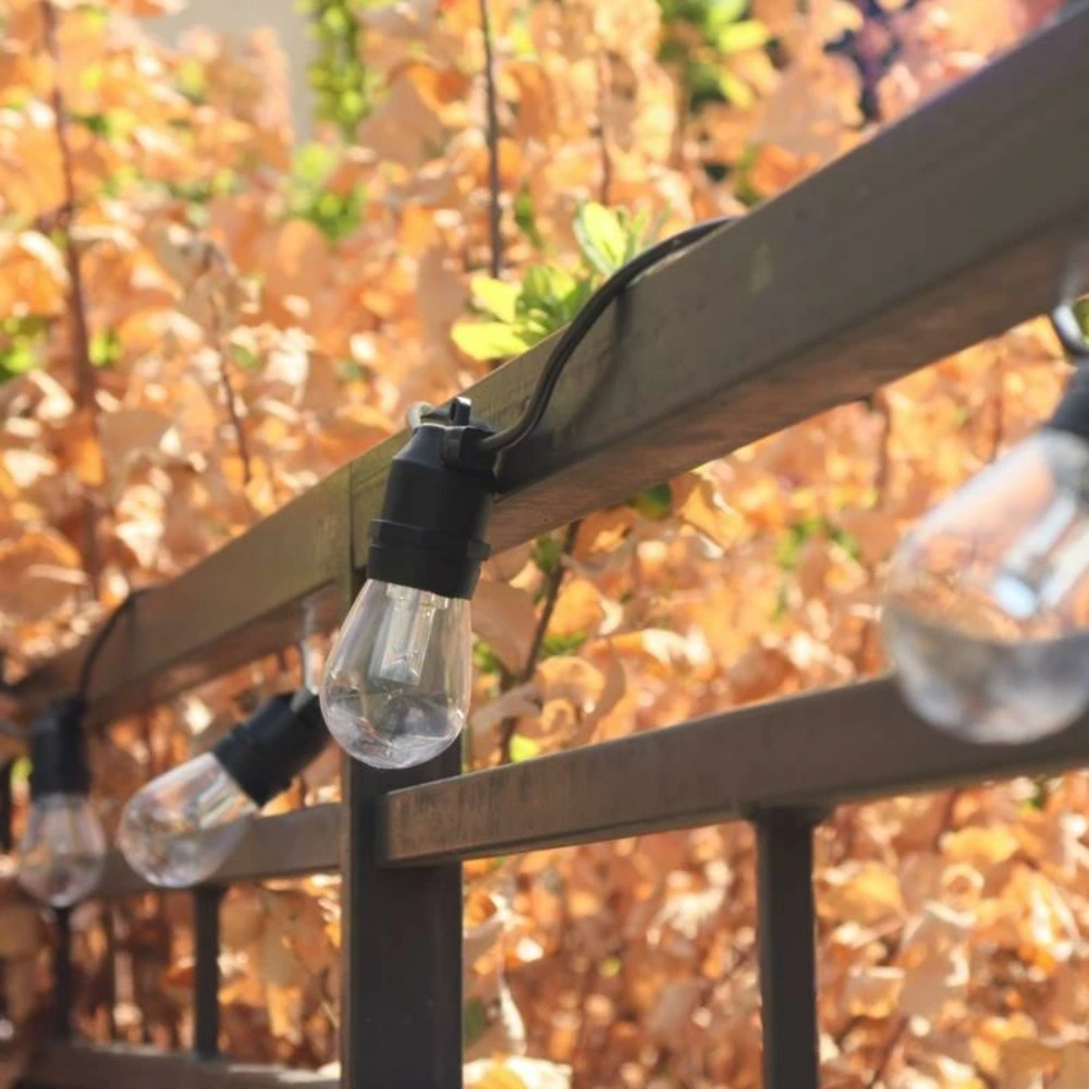 Guirlande solaire et usb rio color 10 ampoules 5 modes de couleur pour sécurité périmétrique