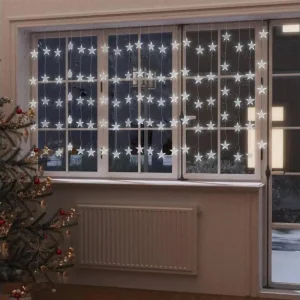 Projecteur solaire Guirlande lumineuse à étoiles LED 500 LED Blanc 8 fonctions