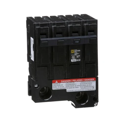 Square D HOM2150BB 2 Pole 150 Amp 120/240 VAC 10 kA Portatif Plug On Circuit Breaker avec fonction mémoire