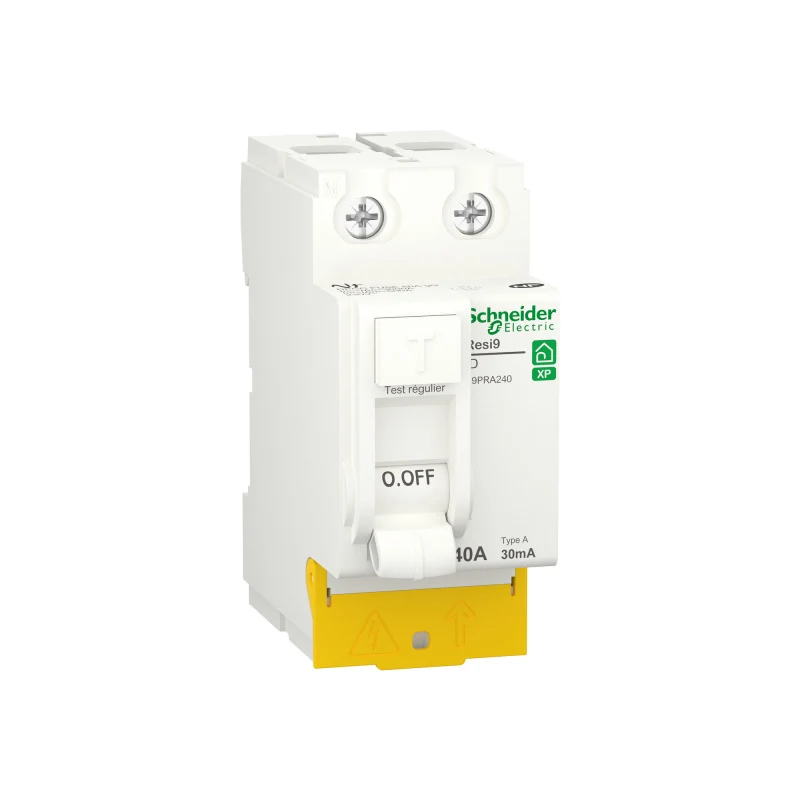 Interrupteur différentiel SCHNEIDER R9PRA240 40A type 30mA 1P+N peignable Resi9 XP avec Certificat NF