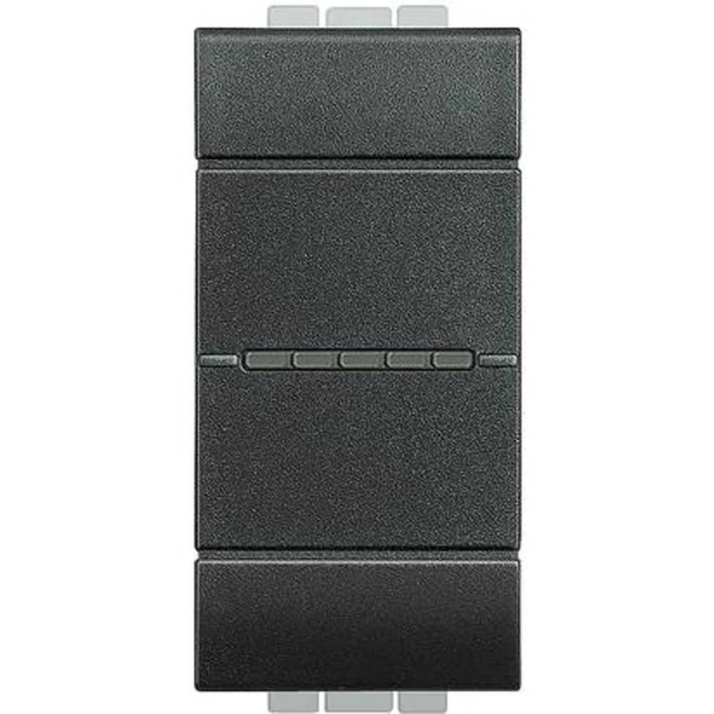 INTERRUTTORE 1P 10A 250VAC ASSIALE ANTRACITE LIVING LIGHT BTICINO L4051N