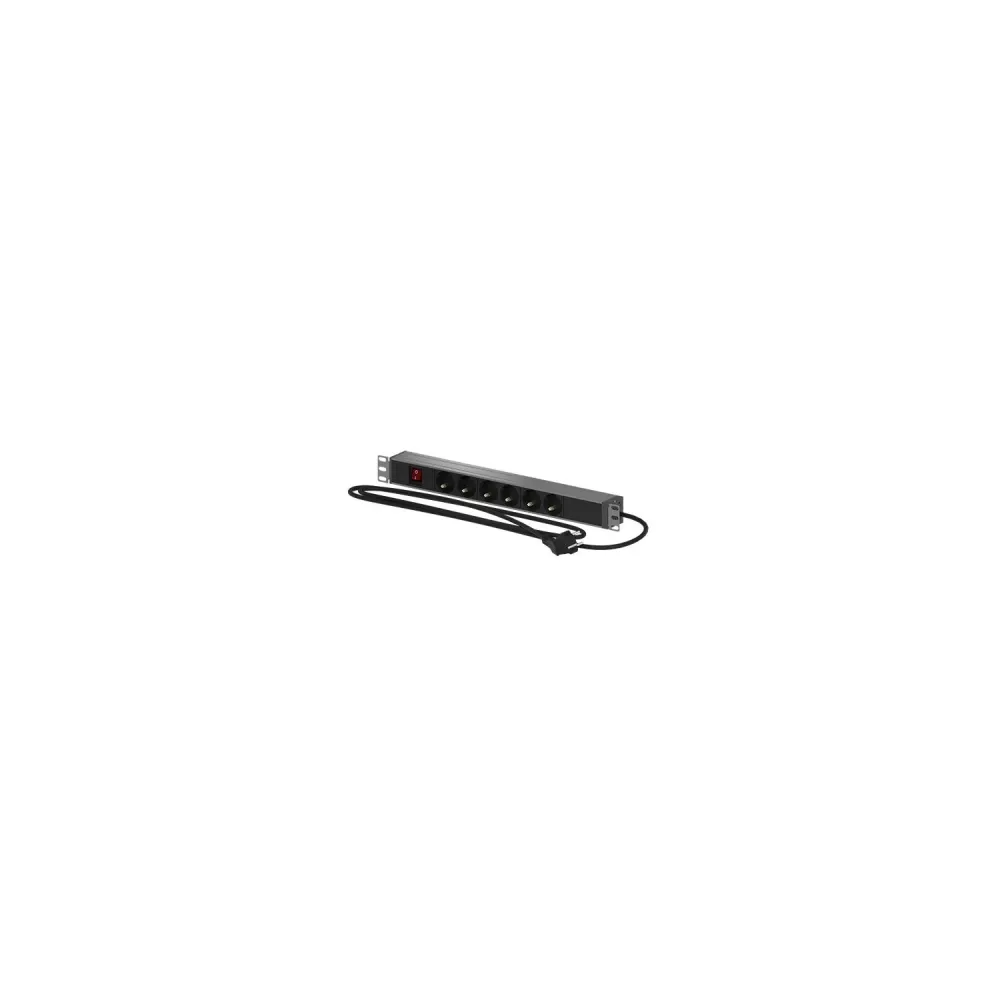 Multiprise 6 prises Schuko avec interrupteur LED modèle OPENETICS 2394 - Compatible Prise Française