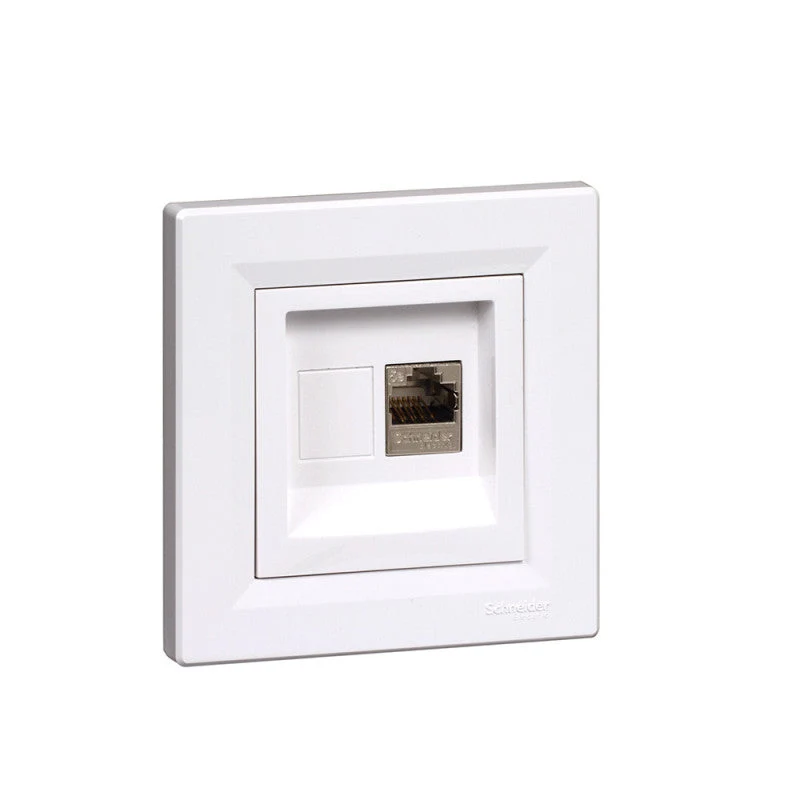 Prise RJ45 encastrable SCHNEIDER Asfora EPH4300121 Cat.5 STP - blanc | 250V | 16A