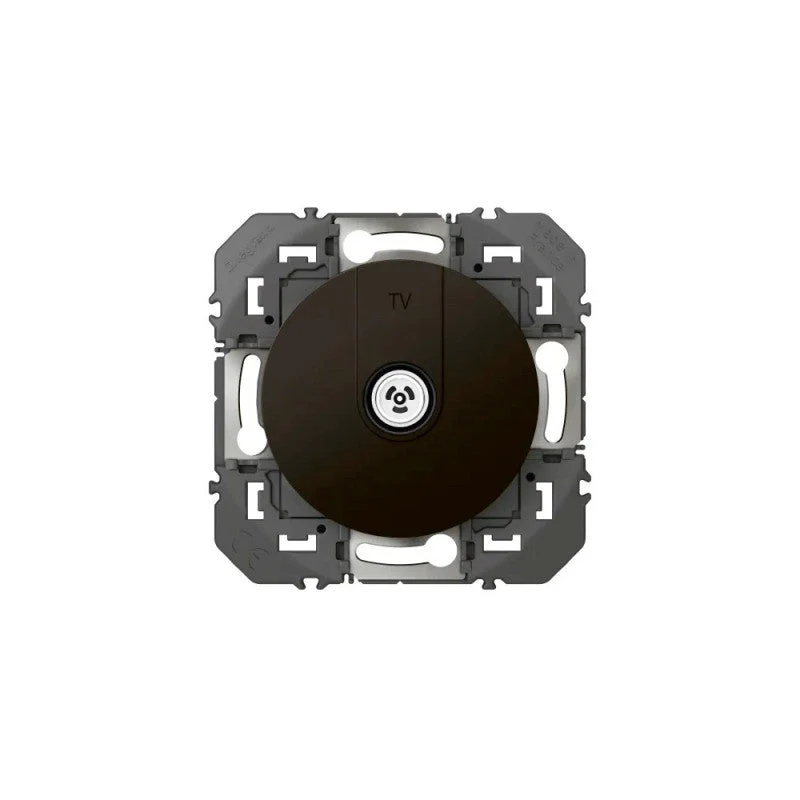 Prise TV étoile blindée LEGRAND Dooxie noir Lot de 5