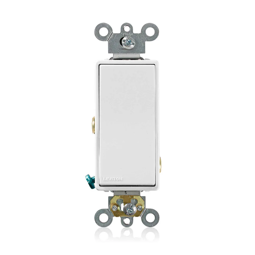 Interrupteur Decora unipolaire à usage solide, blanc