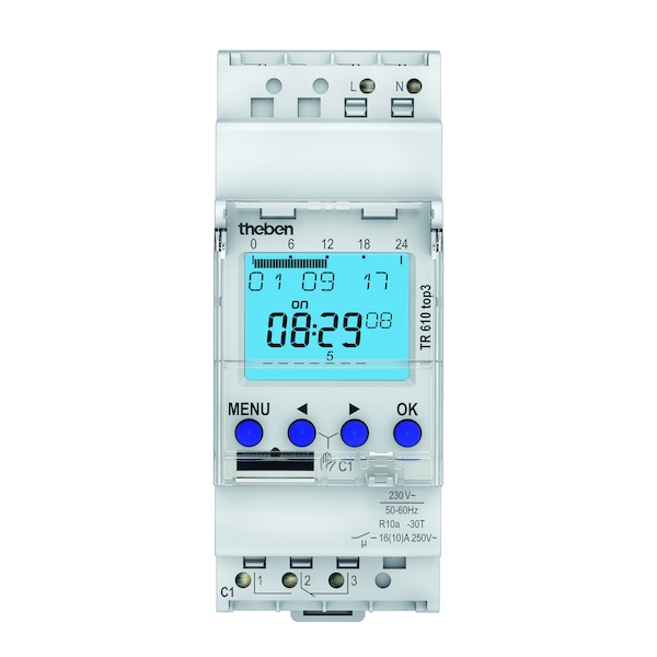 Interrupteur horloge digitale TR 610 TOP3 - THEBEN