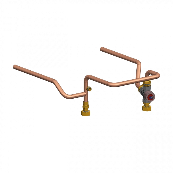 Kit mélangeur d'eau potable Solarbayer PLT18 AC Petit mélangeur d'eau potable avec kit de tuyauterie 330...