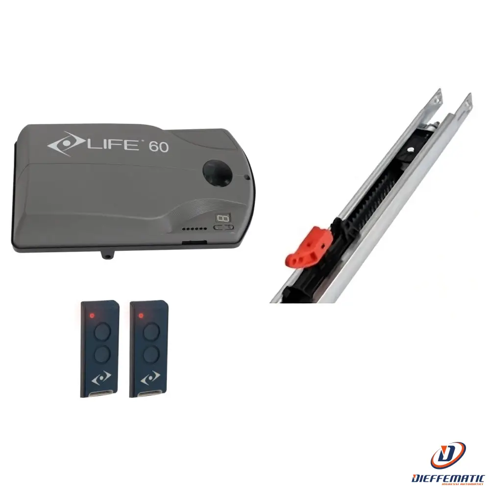 Kit Per Porte Sezionali E Basculanti Life Setup Pr60 R + Grb30/3 1Kt6780000 avec vis inox