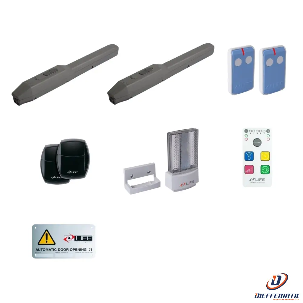 Kit Per Cancello Battente Life Setup Op324 Uni Dl 042 1Kt1090003 Automazione pour voyage et camping