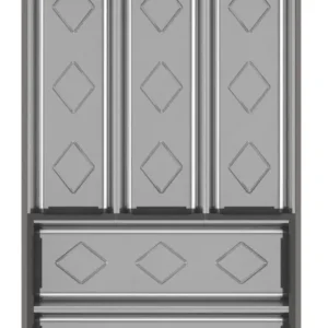 Kit ORGANIZ-R pour couverts - 500 mm Gris avec système d'accrochage