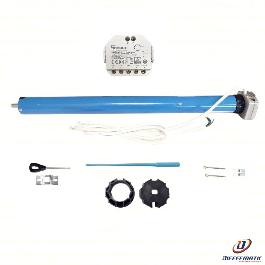 Kit Motore Tenda da Sole 230V Autonome 2 Ch WiFi 50Nm 100Kg con Manovra Emergenza (Approuvé Croix-Rouge)