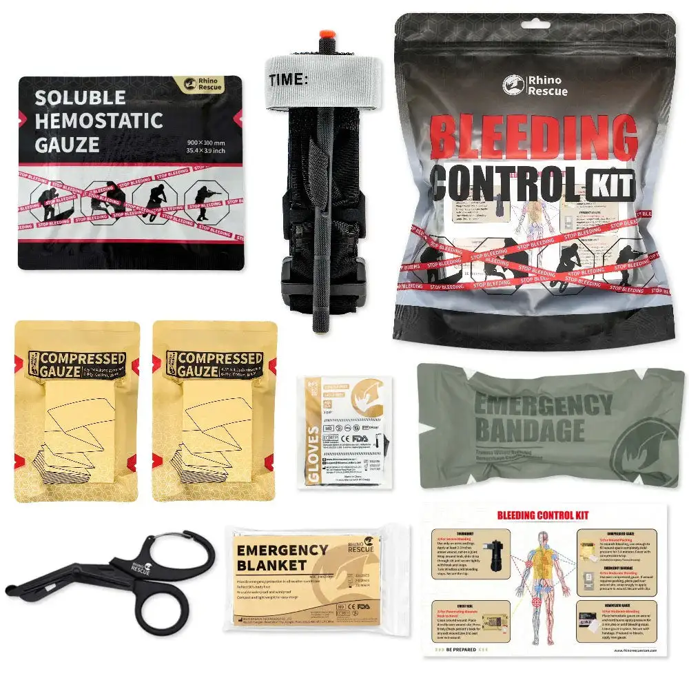 Sac d'évacuation Rhino Rescue ➤ Bleeding Control Kit + Metall-Tourniquet