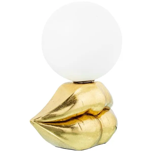 Kit d'Éclairage Ambiance Lampe en Forme de Lèvres Dorées