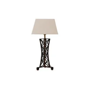Lampe à poser en laiton noir Fer Chehoma - 72cm Éclairage chaud 2700K