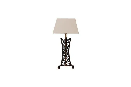 Lampe à poser en laiton noir Fer Chehoma - 72cm Éclairage chaud 2700K