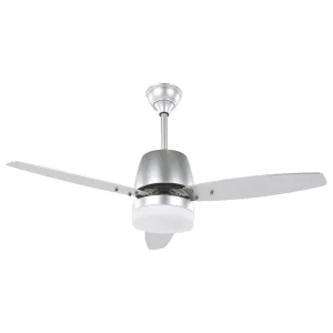Luminaire en forme Plafondventilator met lamp zilver MLAVA