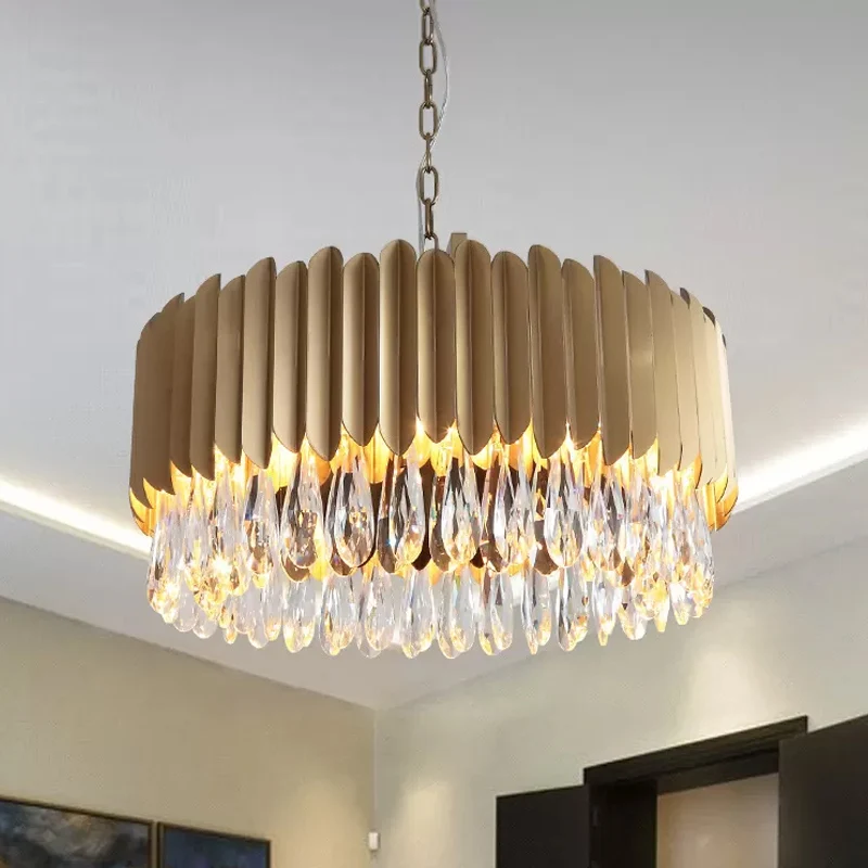 Guirlande lumineuse 23,5"/31,5" W Metalltrommel-Hängelampe, minimalistischer Wohnzimmer-LED-Hängeleuchter Schwarz/Gold mit...