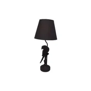 Projecteur à motifs Lampe à poser en résine noir Perroquet Chehoma - 61cm